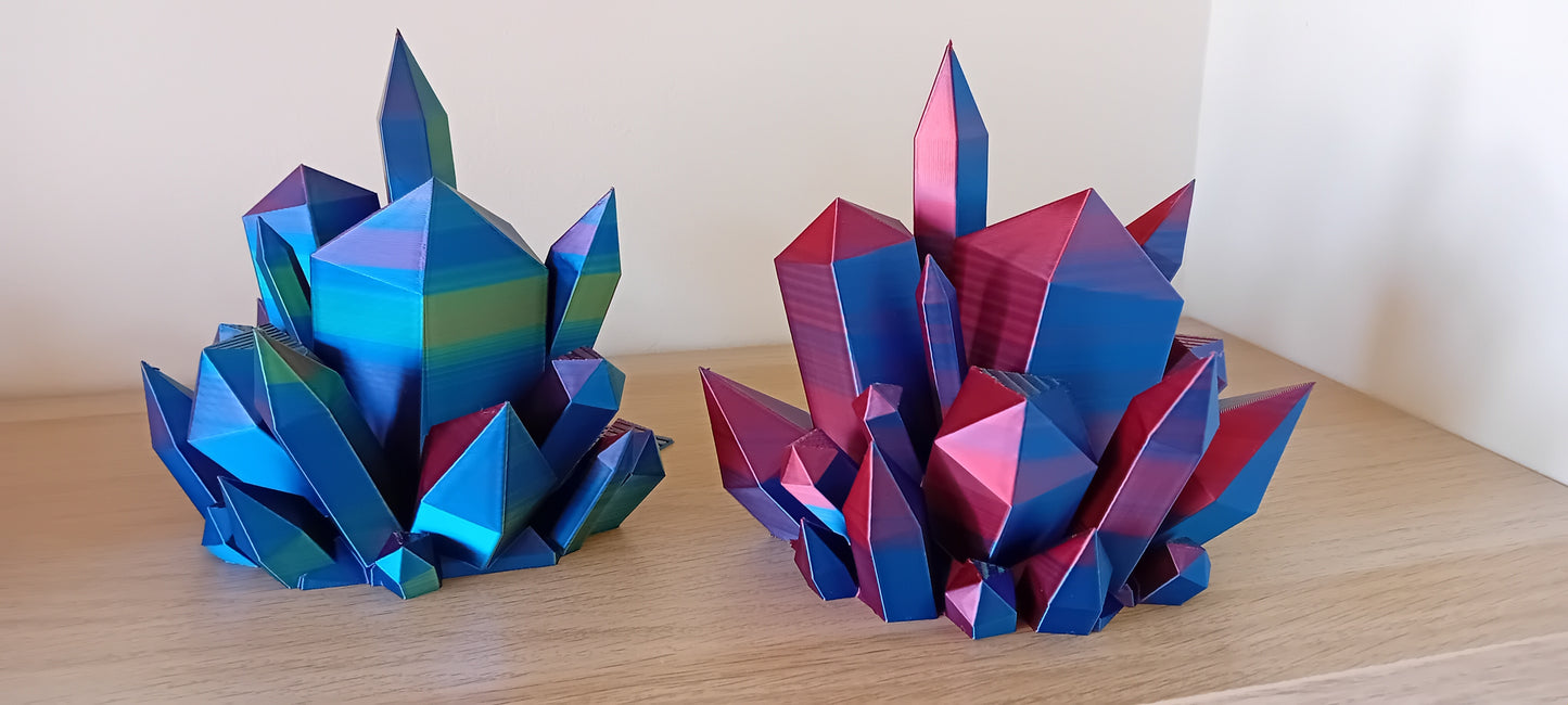 Crystal Cluster 3D Bookends