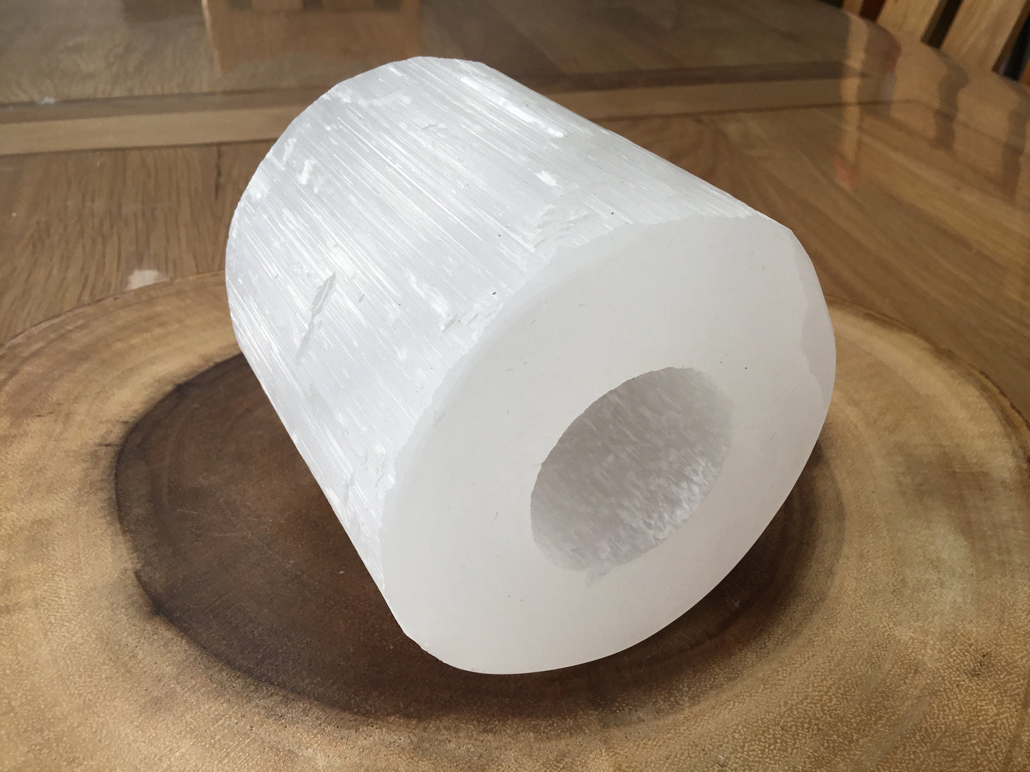 Selenite Candle Holders – Spiritual Crystal Decor for Cleansing & Myth-Inspired Wellness