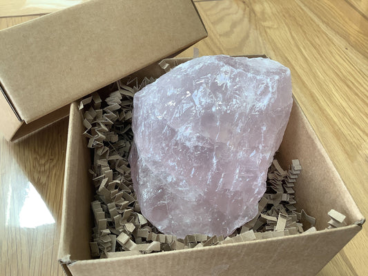Large Rough Rose Quartz (A Grade) – Gift of Healing, Love & Crystal Lore