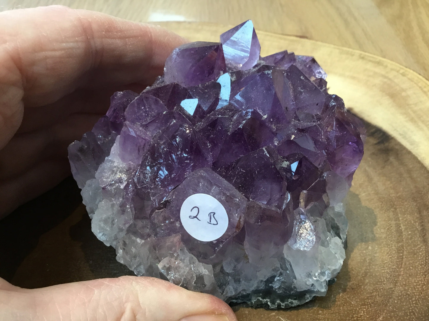 Natural Amethyst Cluster (75–100mm) – Decorative Healing Stone for Home, Office & Gift Giving