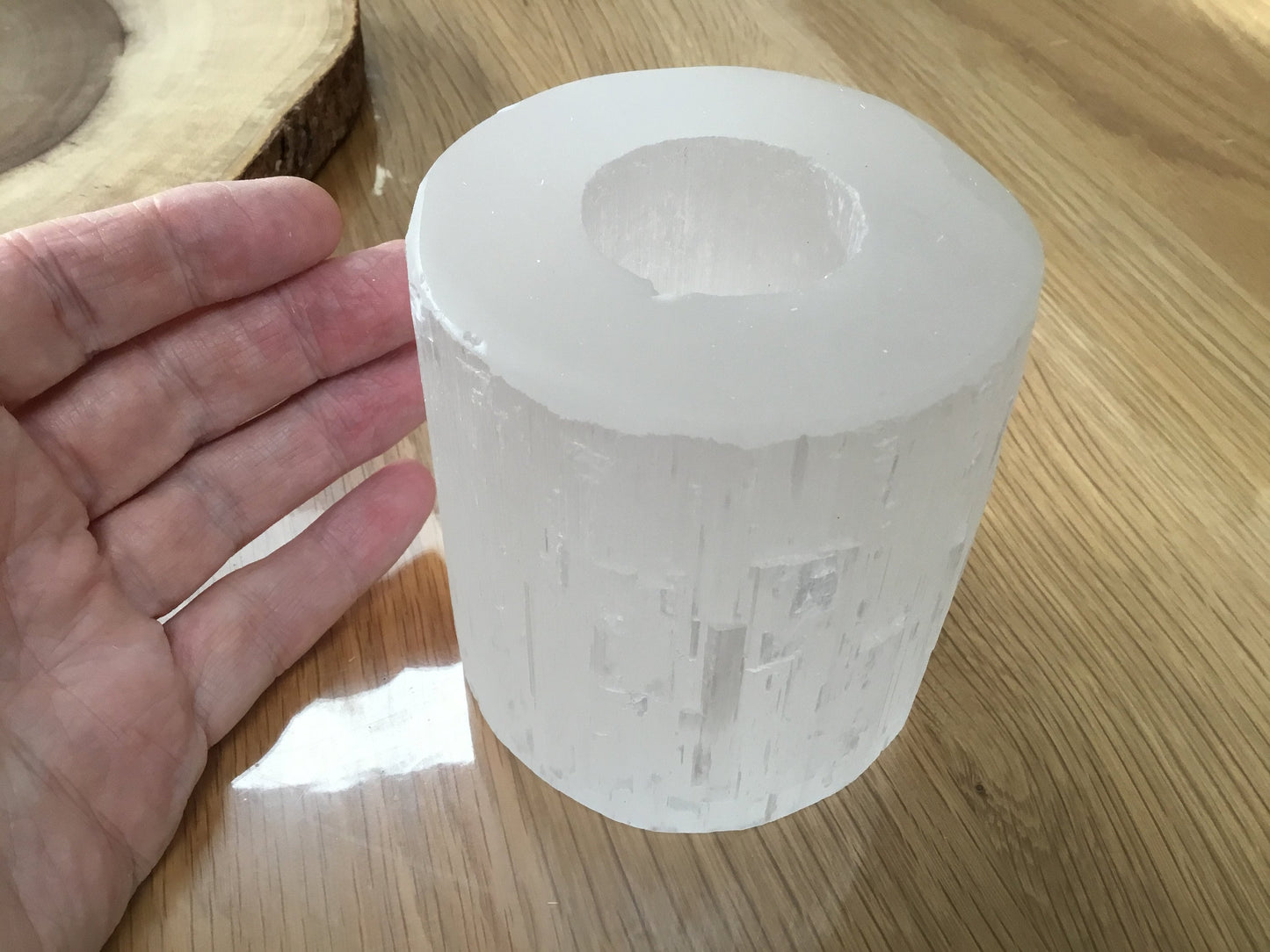 Selenite Candle Holders – Spiritual Crystal Decor for Cleansing & Myth-Inspired Wellness