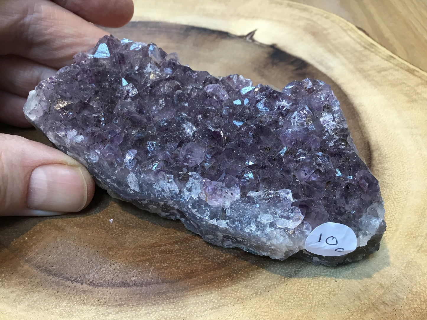 Natural Amethyst Cluster (90–115mm) – Decorative Healing Stone for Home, Office & Gift Giving