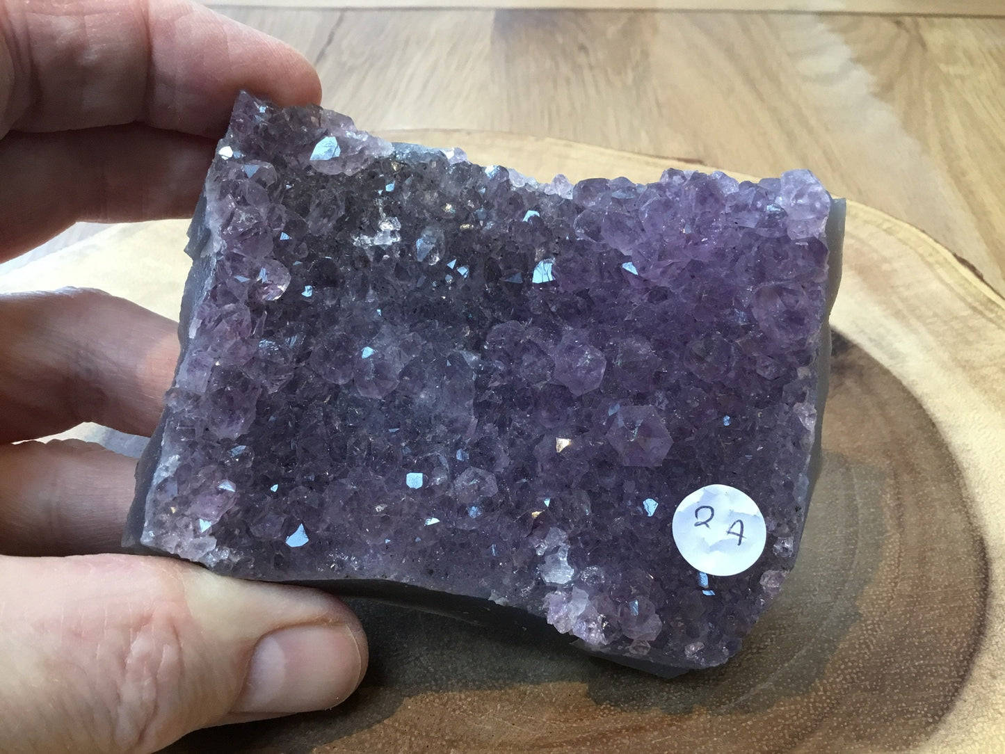 Natural Amethyst Cluster (90–127mm) – Decorative Healing Stone for Home, Office & Gift Giving