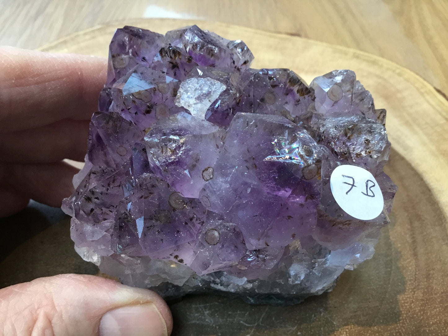 Natural Amethyst Cluster (75–100mm) – Decorative Healing Stone for Home, Office & Gift Giving