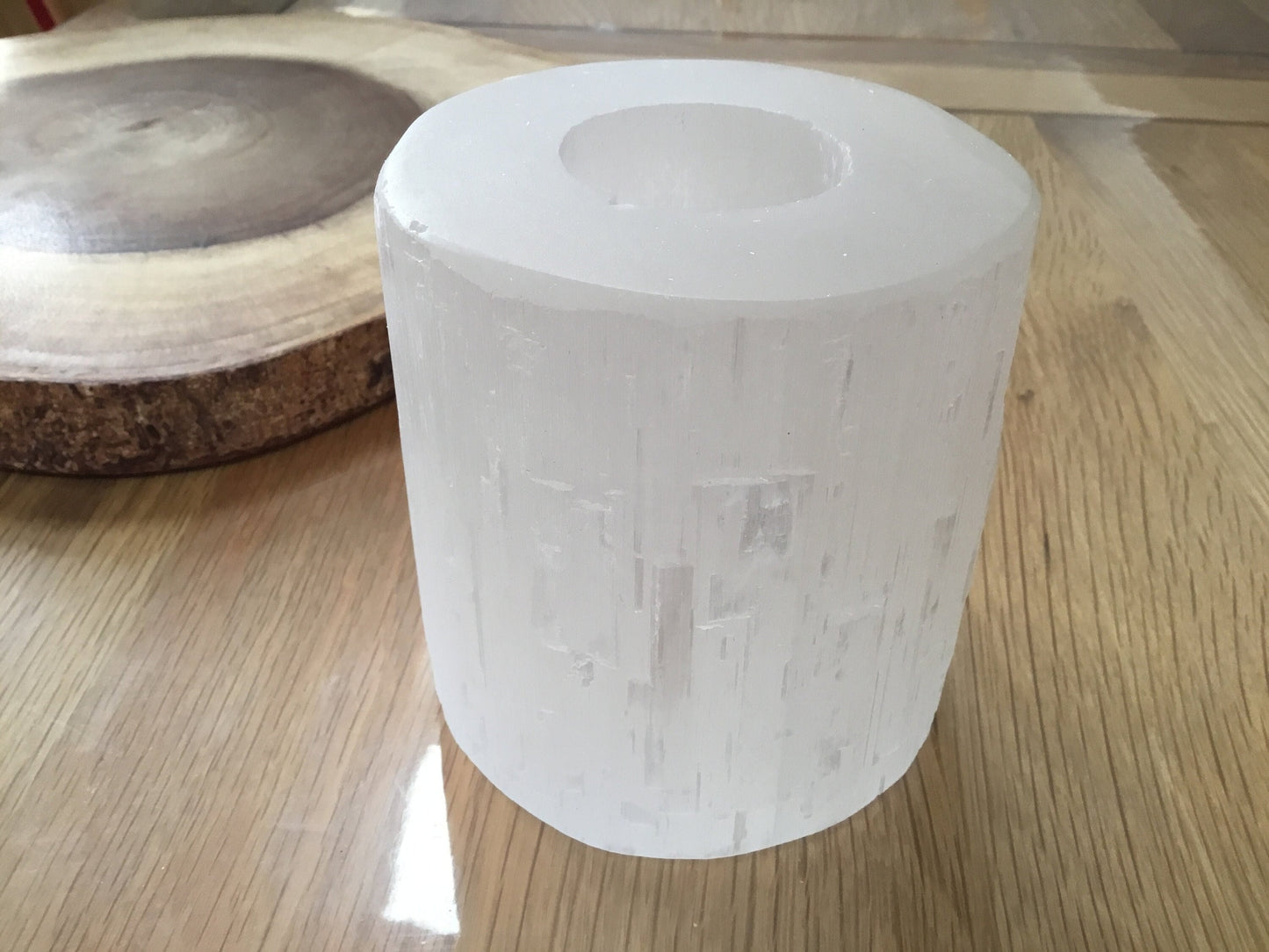 Selenite Candle Holders – Spiritual Crystal Decor for Cleansing & Myth-Inspired Wellness
