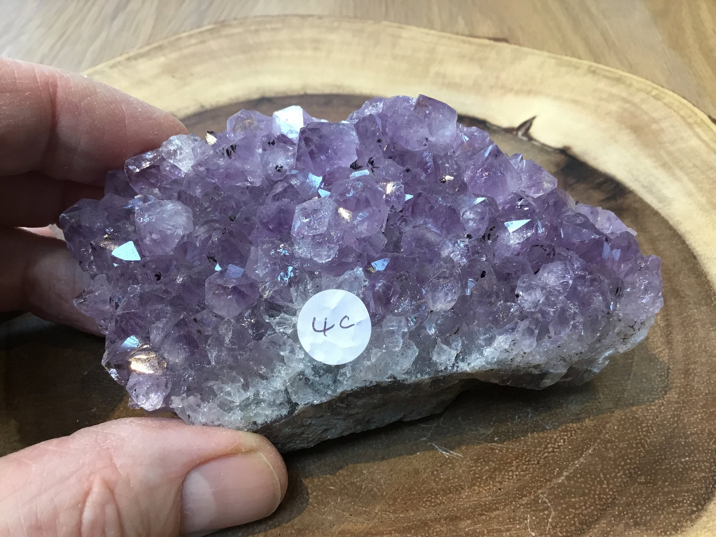 Natural Amethyst Cluster (90–115mm) – Decorative Healing Stone for Home, Office & Gift Giving