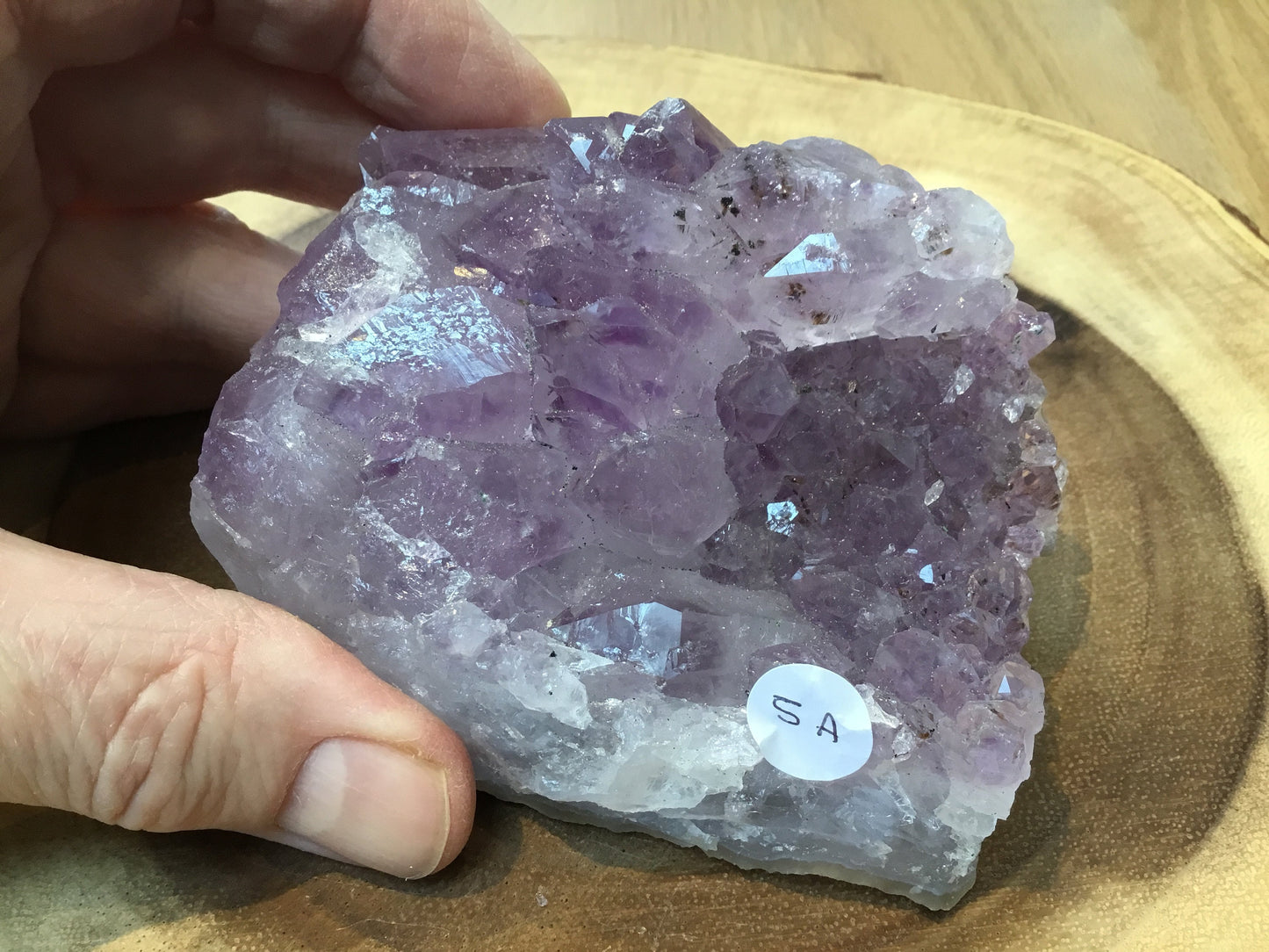 Natural Amethyst Cluster (90–127mm) – Decorative Healing Stone for Home, Office & Gift Giving