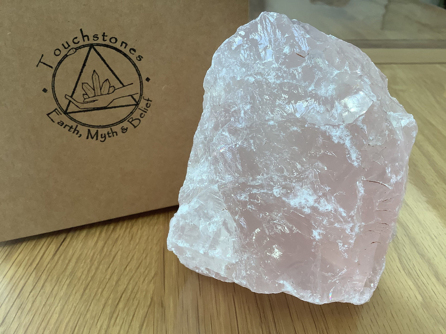 Large Rough Rose Quartz (A Grade) – Gift of Healing, Love & Crystal Lore
