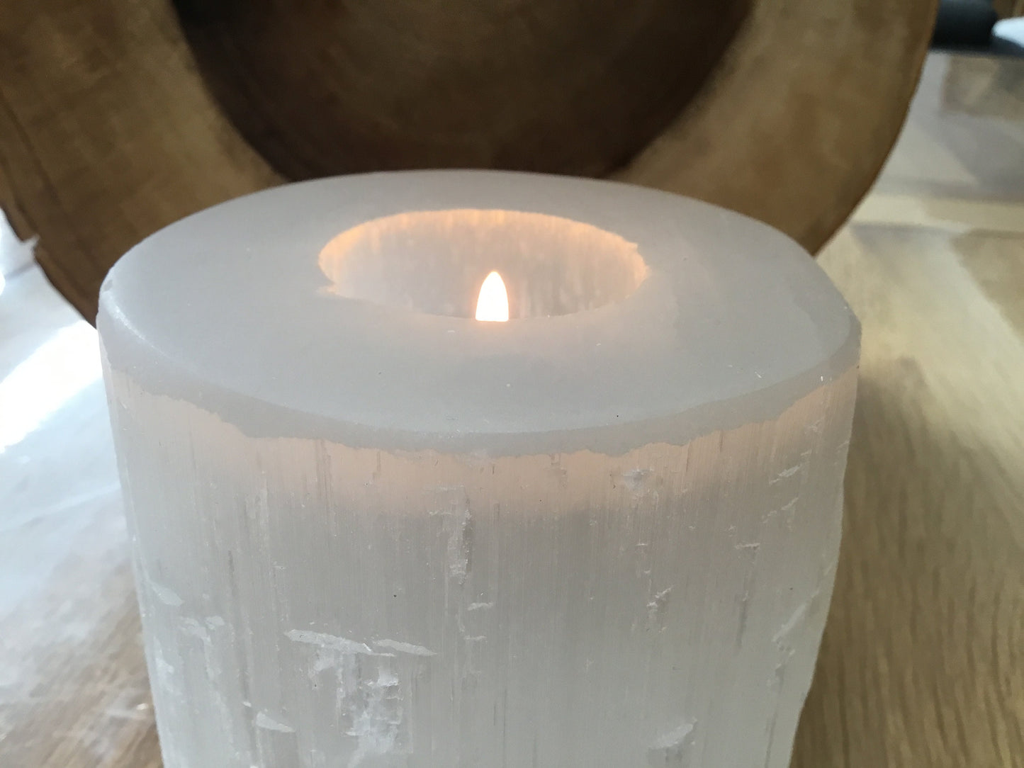 Selenite Candle Holders – Spiritual Crystal Decor for Cleansing & Myth-Inspired Wellness