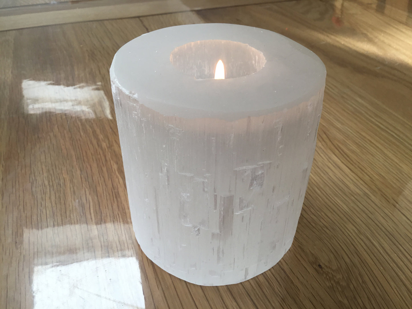 Selenite Candle Holders – Spiritual Crystal Decor for Cleansing & Myth-Inspired Wellness