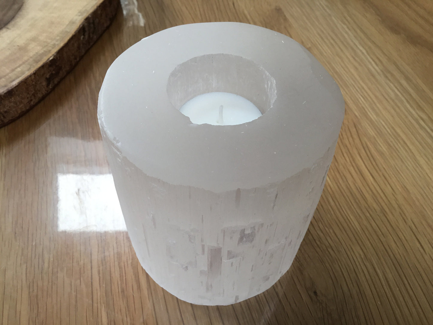 Selenite Candle Holders – Spiritual Crystal Decor for Cleansing & Myth-Inspired Wellness